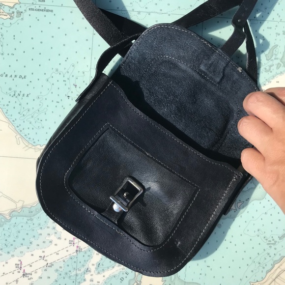 Vintage Black Leather Karen Purse - Picture 6 of 7